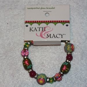 NWT Kate & Macy Hand Painted Glass Bracelet